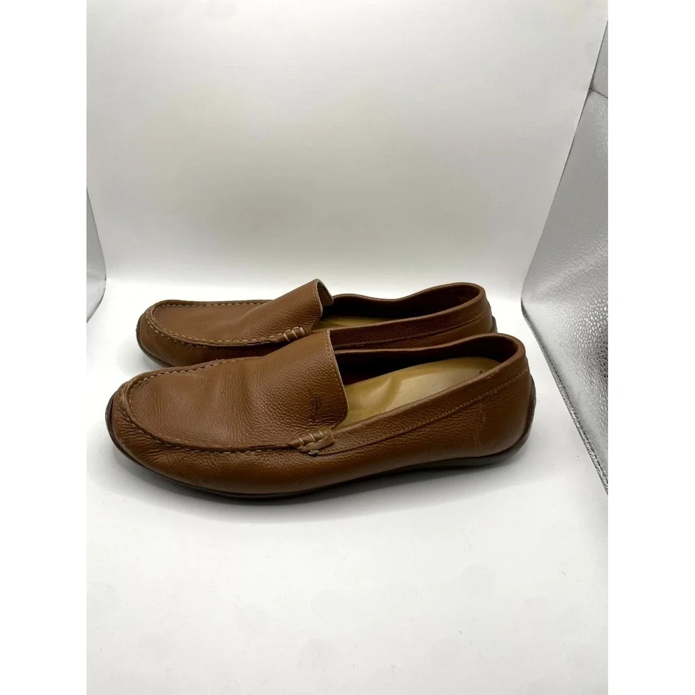 Tommy Bahama Orion Drivers Loafers Mens 9 Brown Leather Moc Toe TB7S00045